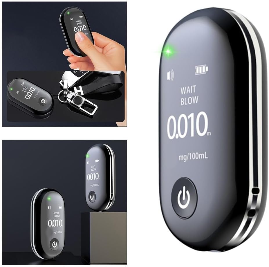 Alcootest numérique professionnel, détecteur d'alcool sans contact avec résultats rapides en 20 secondes, rechargeable via Type-C - 4