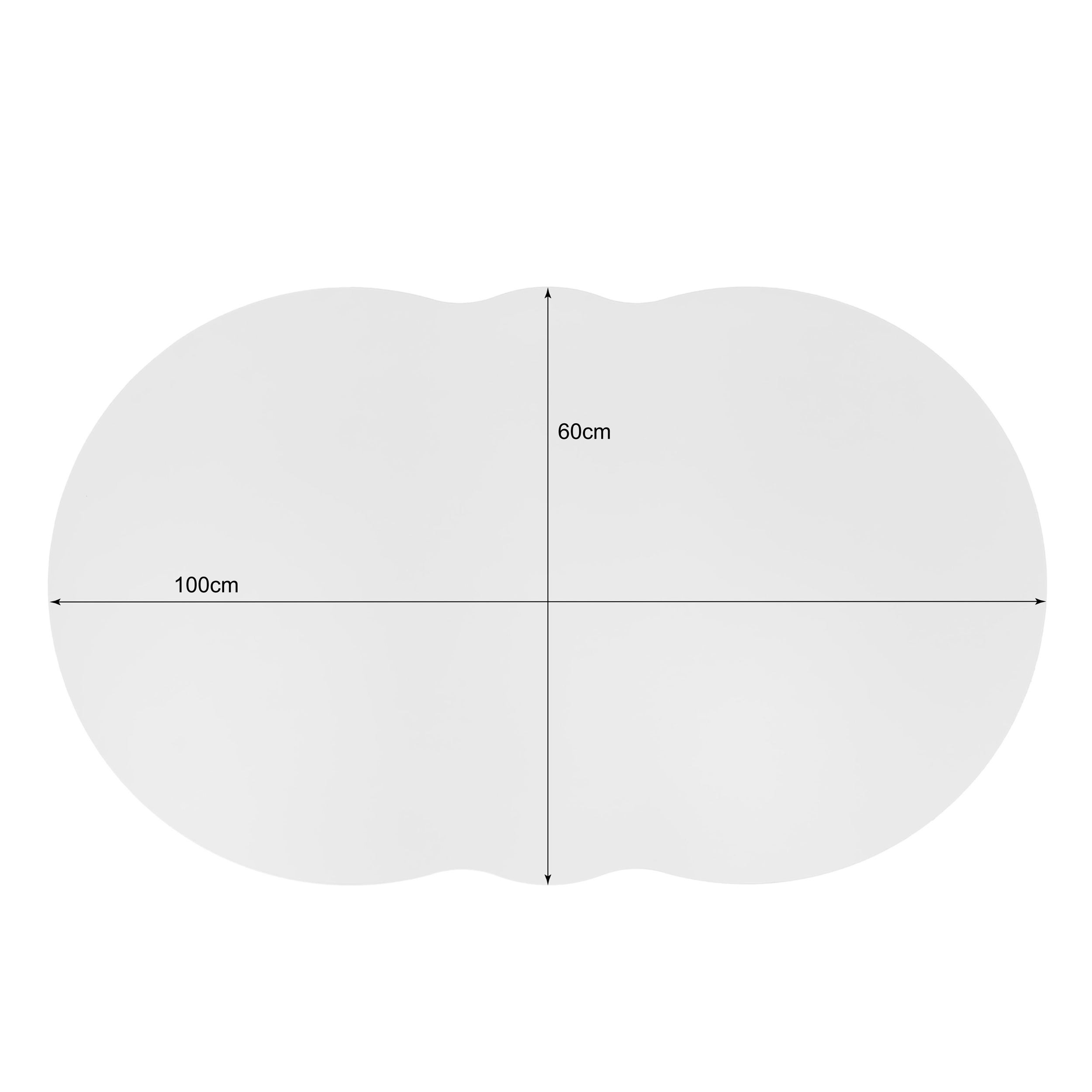 Table basse avec tiroirs et compartiment ouvert - plateau en forme de nuage - Blanc - 3