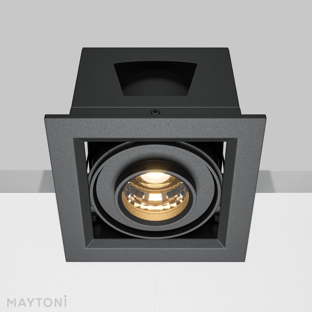 Oprawa stropowa sufitowa wpuszczana Metal Modern czarna LED 10W 3000K 650lm wym: 7,5 x 9,5 x 9,5 cm kwadratowa Maytoni - 7