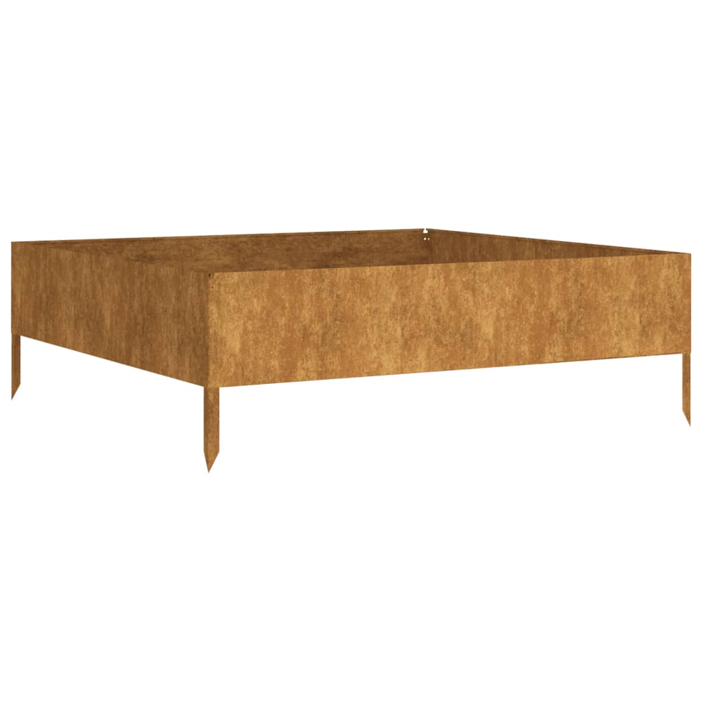 VidaXL Lit Surélevé De Jardin 100x100x33,5 Cm En Acier Galvanisé - Parterre Robuste Pour Fleurs, Légumes Et Herbes