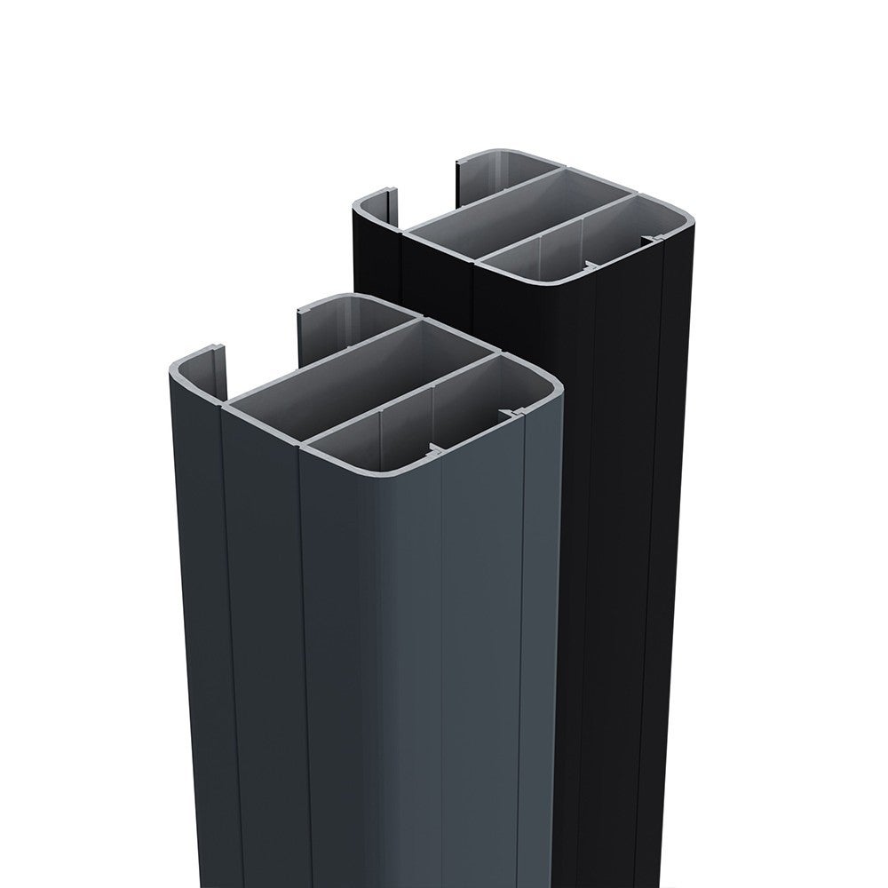 Kit Clôture Bois Composite Platine 13x1,8m RIO - Poteaux en Aluminium Gris - Brise Vue - Palissade - 7