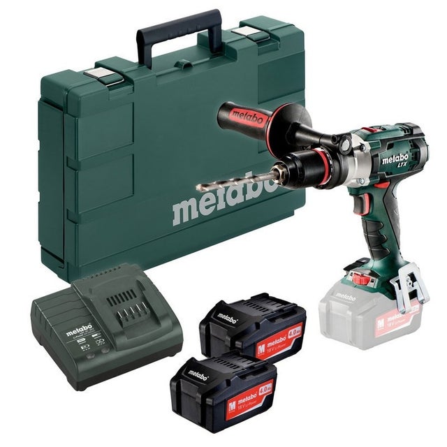 Metabo SET BS 18 LT - PERCEUSE-VISSEUSE SANS FIL DE 18 VOLTS, 3 X 4,0