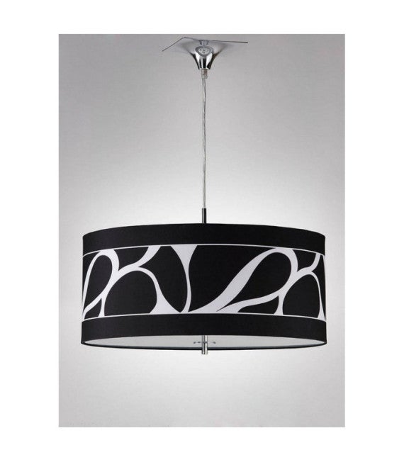 Suspension Manhattan Chrome poli, blanc givré - 2