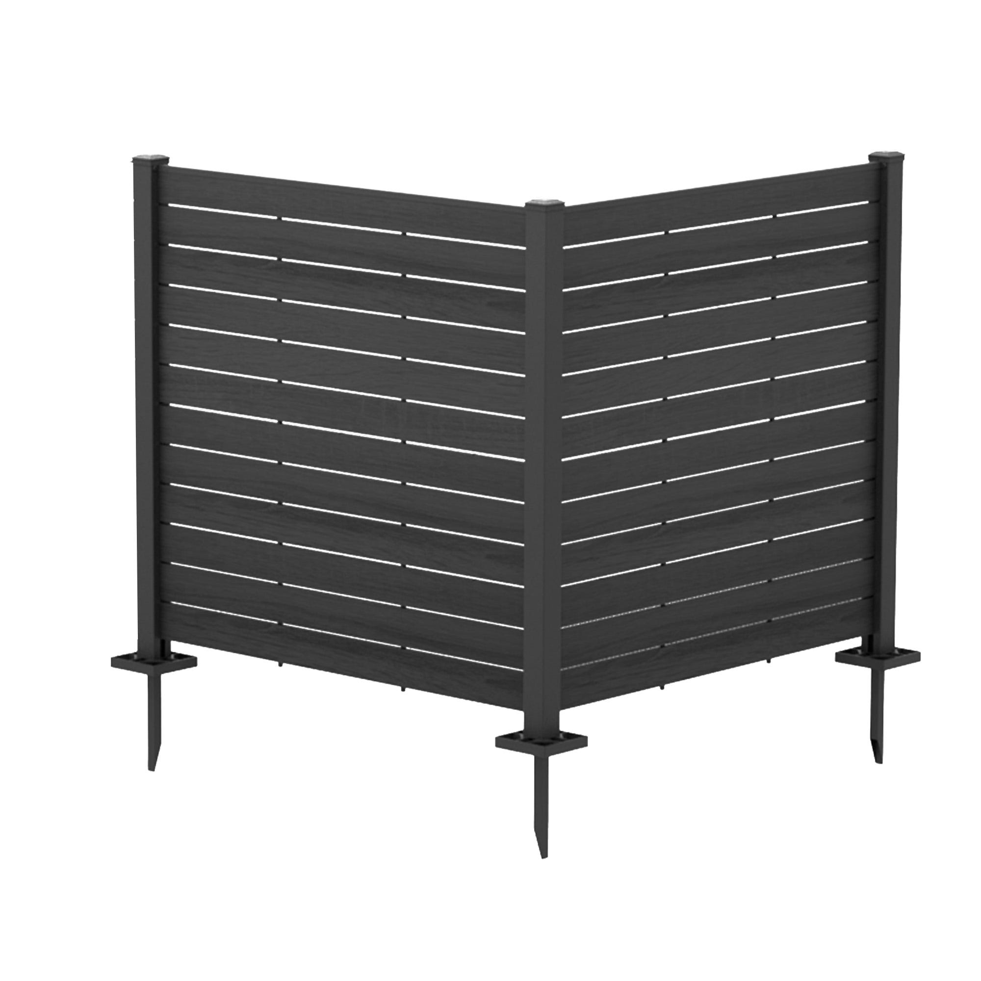 VidaXL Pannello Privacy Esterno In Acciaio, Design A Griglia Floreale, 200x150 Cm, Colore Antracite - Per Giardino E Balcone