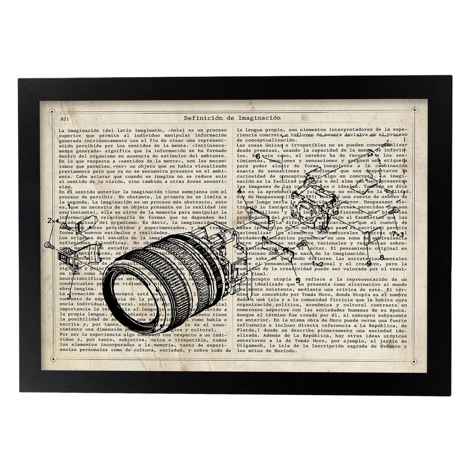 Tableau pour objectif vintage en métal 4 x 4 avec ouverture Tableau pour objectif vintage en métal 4 x 4 avec ouverture
