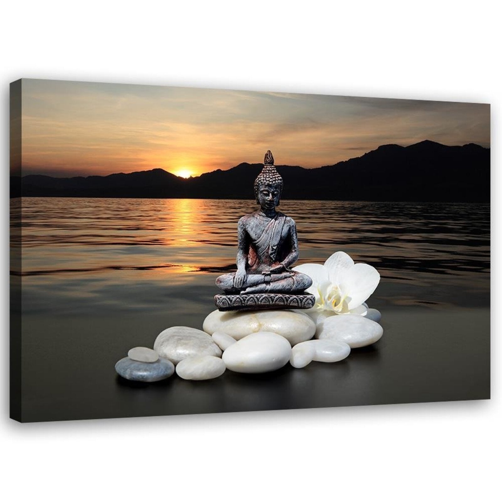 Obraz, Buddha na tle zachodzącego słońca 60x40