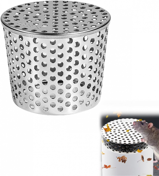Crépine de drainage en acier inoxydable de 11 cm, Empêche les serpents, les rats, les oiseaux et autres feuilles tombées de pénétrer dans votre maison