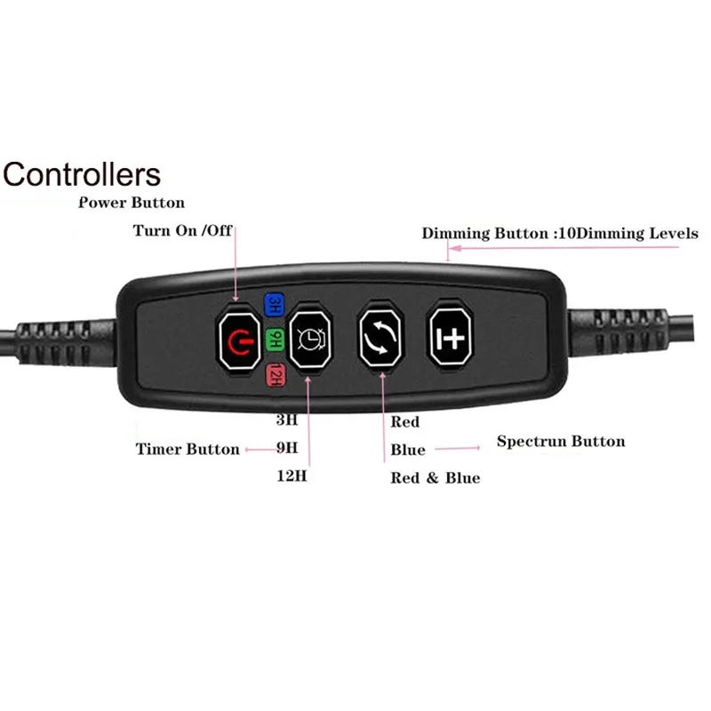 4 cabeças led usb cresce a luz, brilho do jardim interno plantas crescem lâmpada, temporizador 3/9/12h 9 regulável para planta de estufa - 6