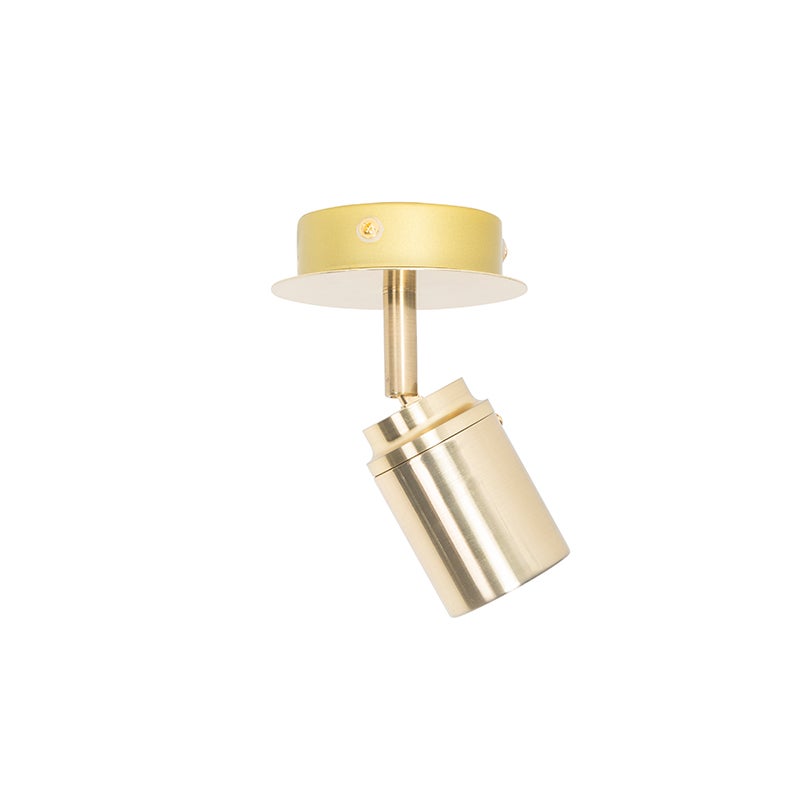 Qazqa spot de plafond - Ducha - doré/laiton, gu10, max. 35w, 10cm, rond, IP44, idéal pour le salon, la cuisine et - 2