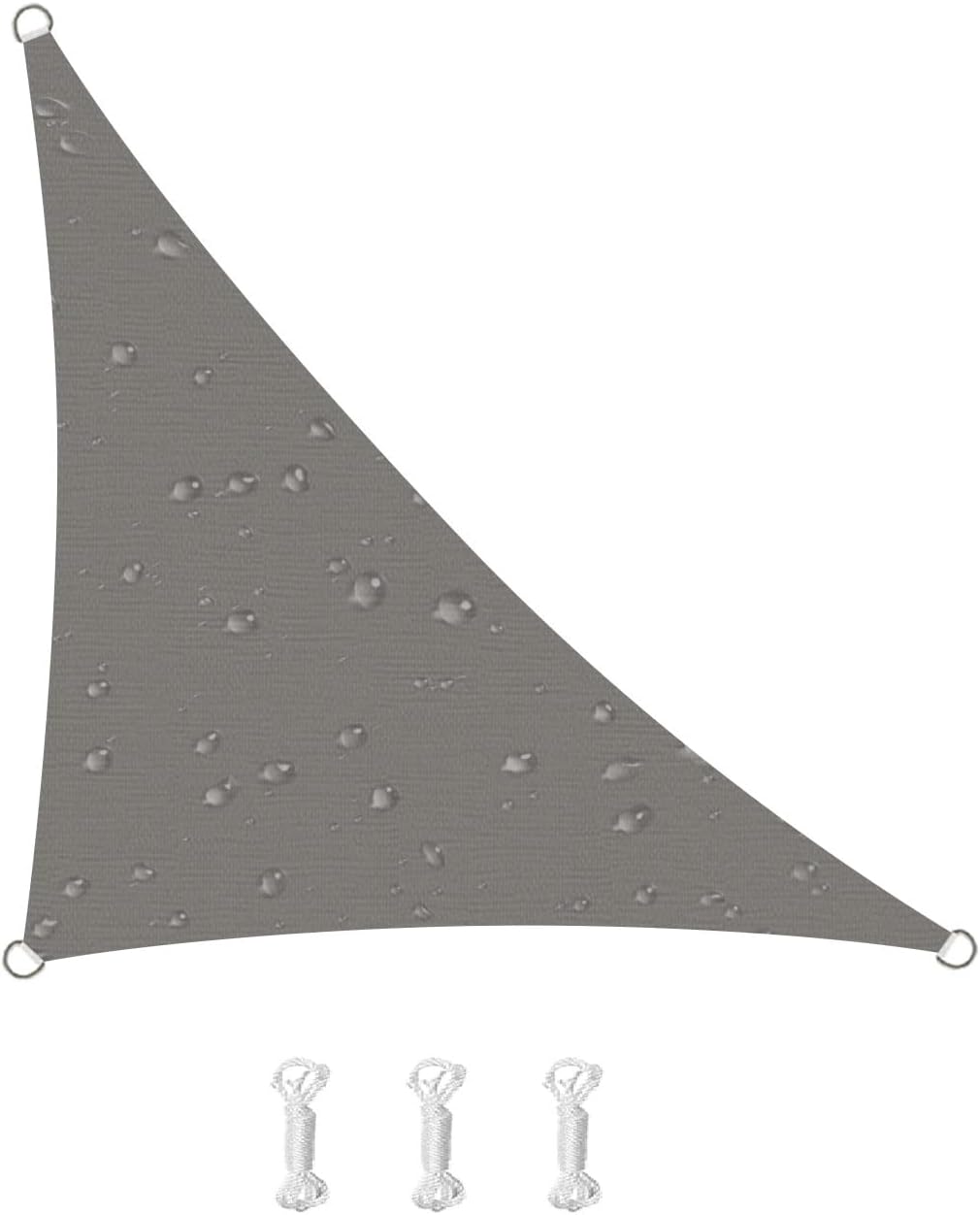 Żagiel przeciwsłoneczny, skutecznie blokujący promienie UV, tkanina Oxford, odpowiedni na tarasy, balkony i do ogrodu, 4*4*5,7 metra (szary)
