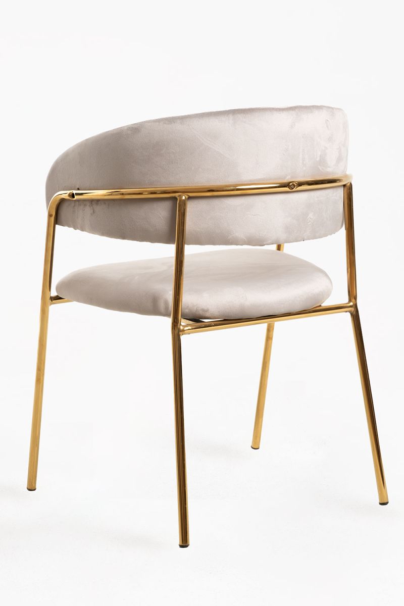 Cadeira Moniel Golden Veludo - Cinza - 5