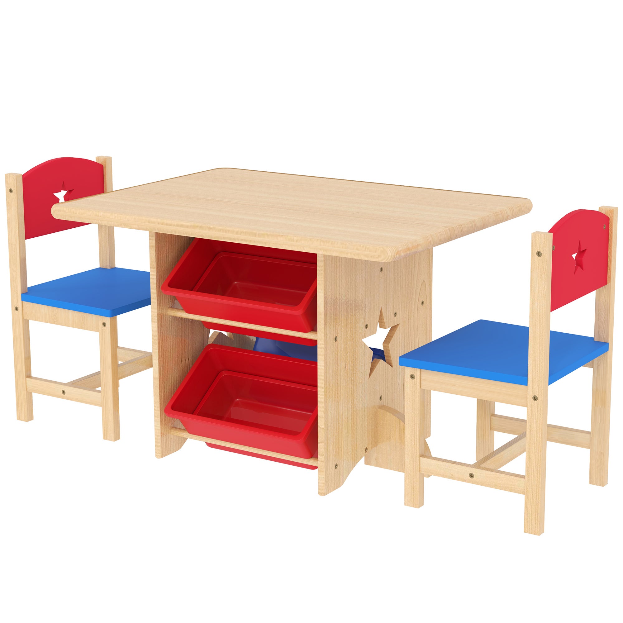 FUNLIO Tavolino con 2 Sedie per Bambini, Tavolino e Sedie per Bambini