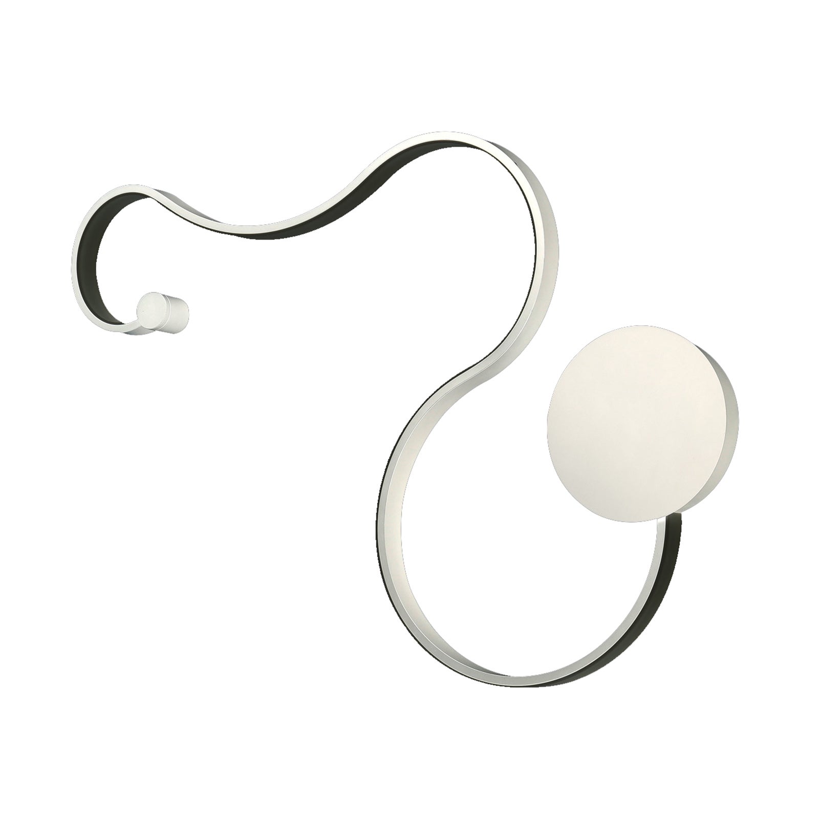Applique murale LED 20W CCT à 3 niveaux, blanche, en forme de serpent incurvé, style moderne, pour chambre ou salon. - 6