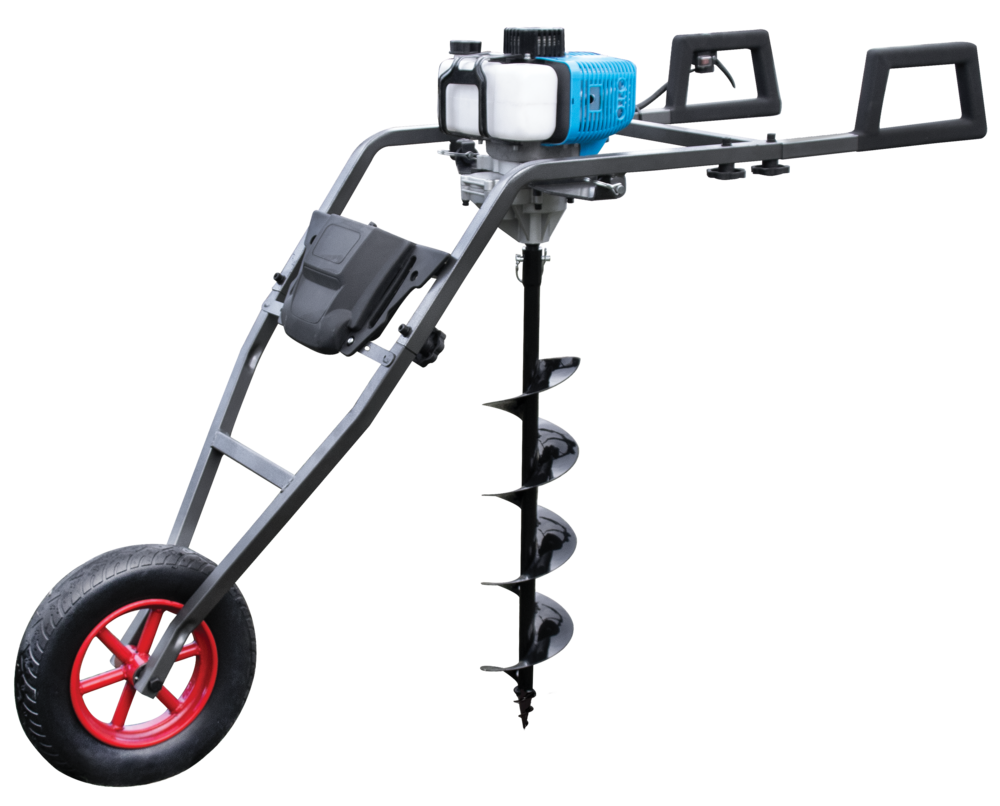 Tarière brouette thermique Leman LOTAR053 52cm3 2 temps à essence avec mèche et accessoires sans carburant - 2