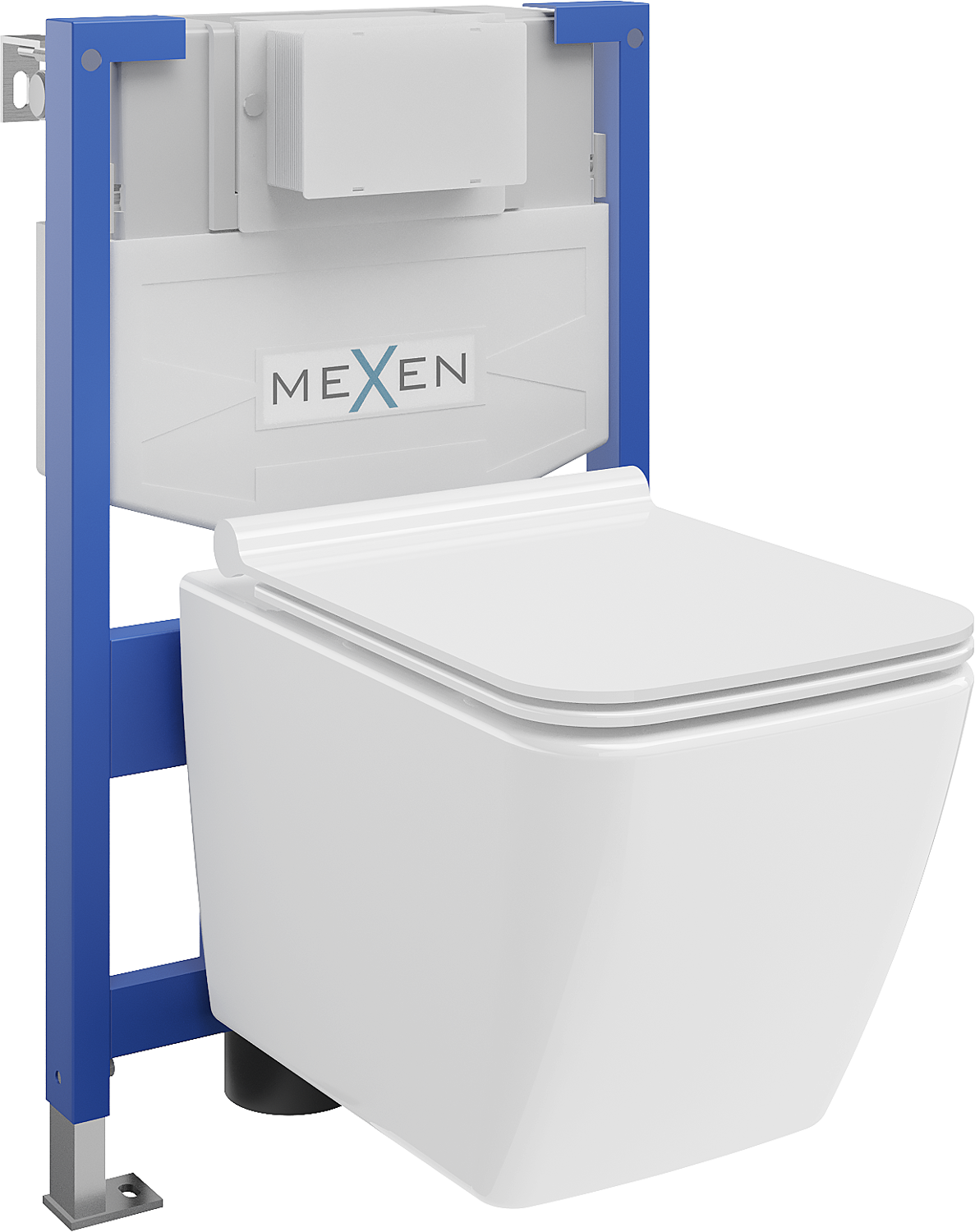 Mexen zestaw podtynkowy WC stelaż Fenix XS-F z miską WC Vega i deską wolnoopadającą, biały połysk - 68030654000
