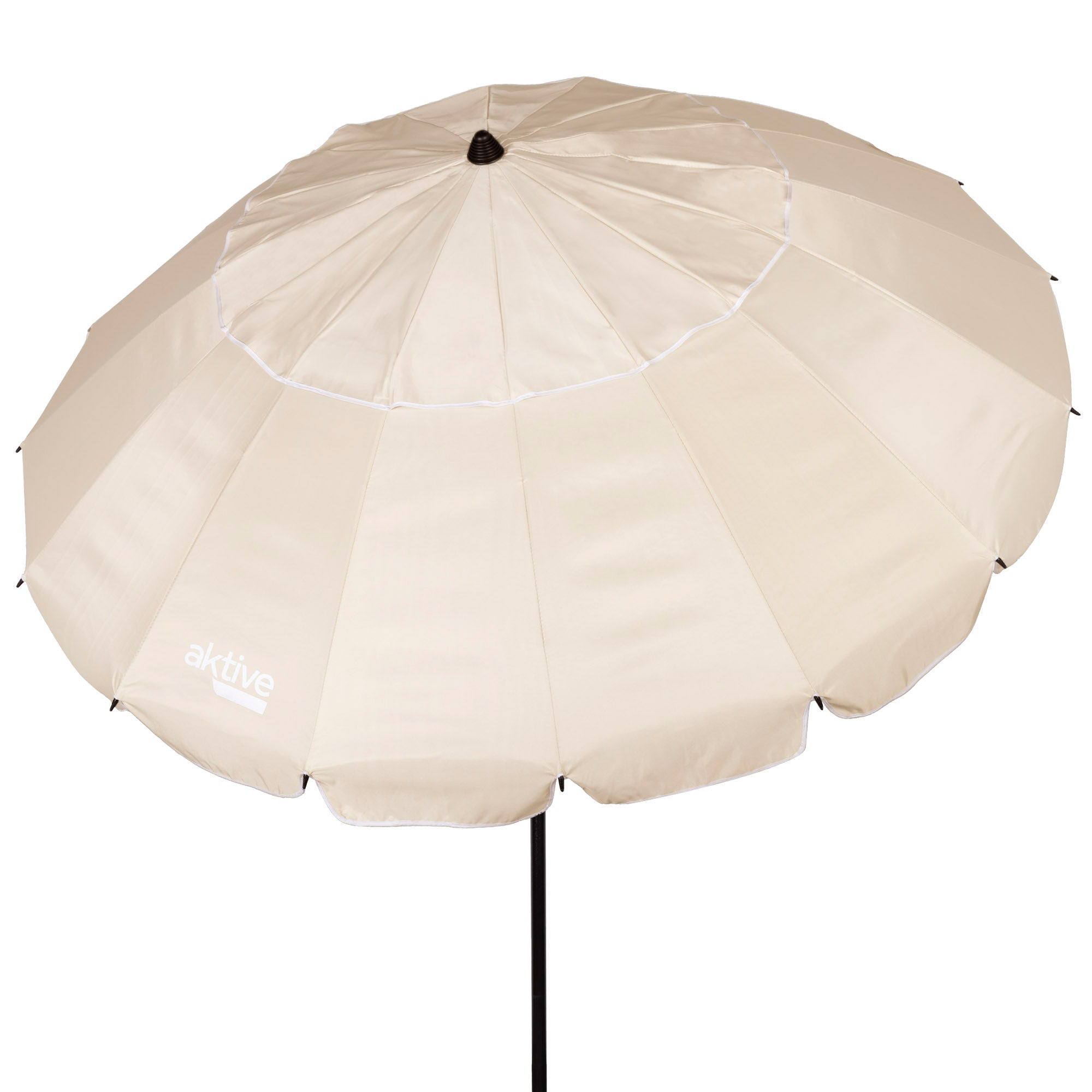 Aktive Guarda-sol de praia anti-vento 16 varetas 240cm creme - 8