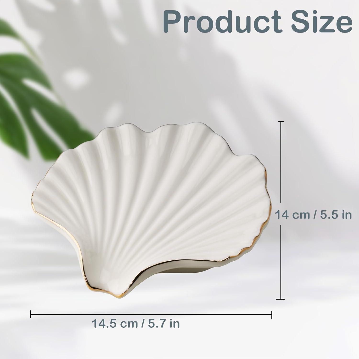 Porte-savon en céramique, porte-savon en forme de coquillage, porte-savon de salle de bain, adapté à la cuisine, à la baignoire - 2