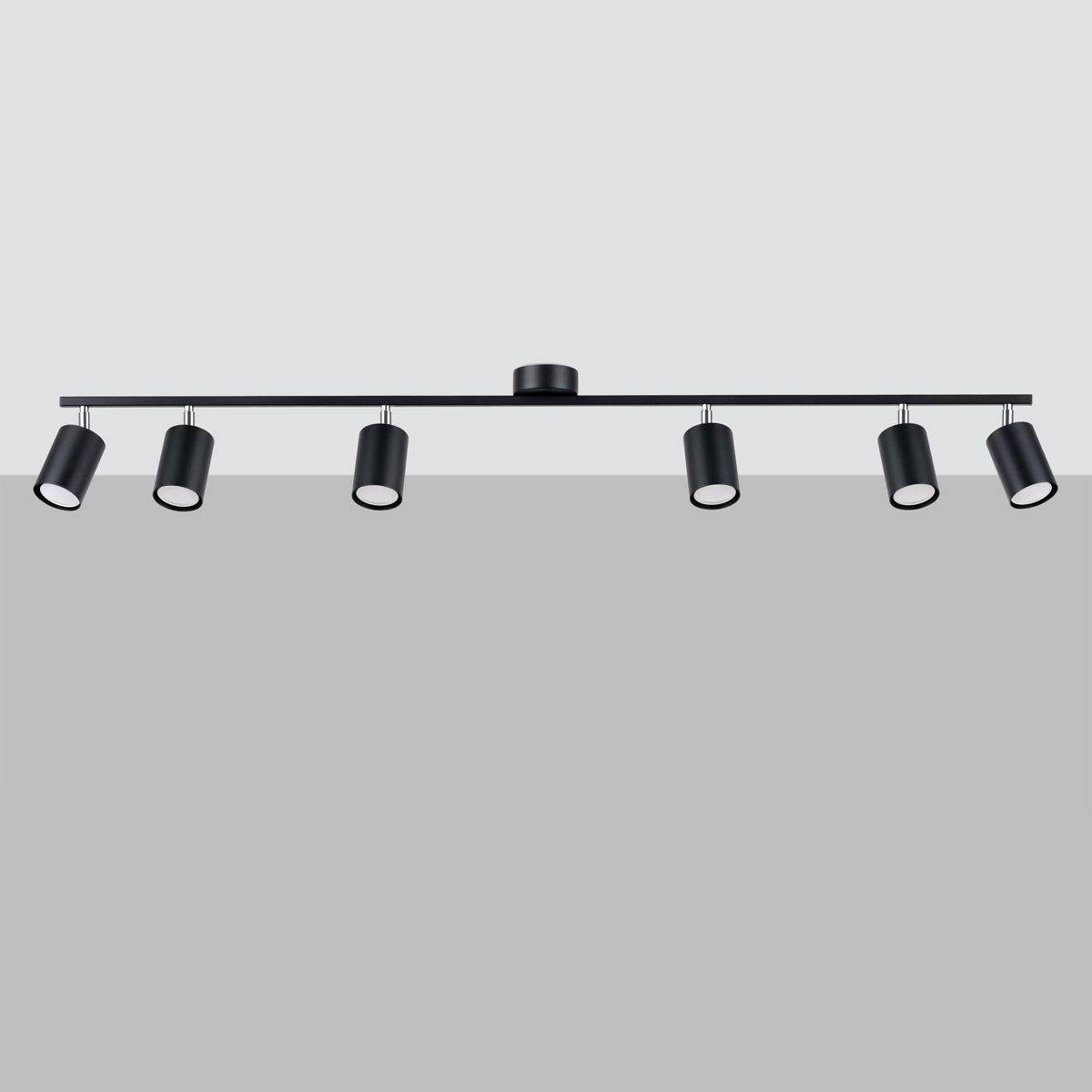 Plafon TORIM 6L czarny LED 4000K - 135x24x20cm Sollux