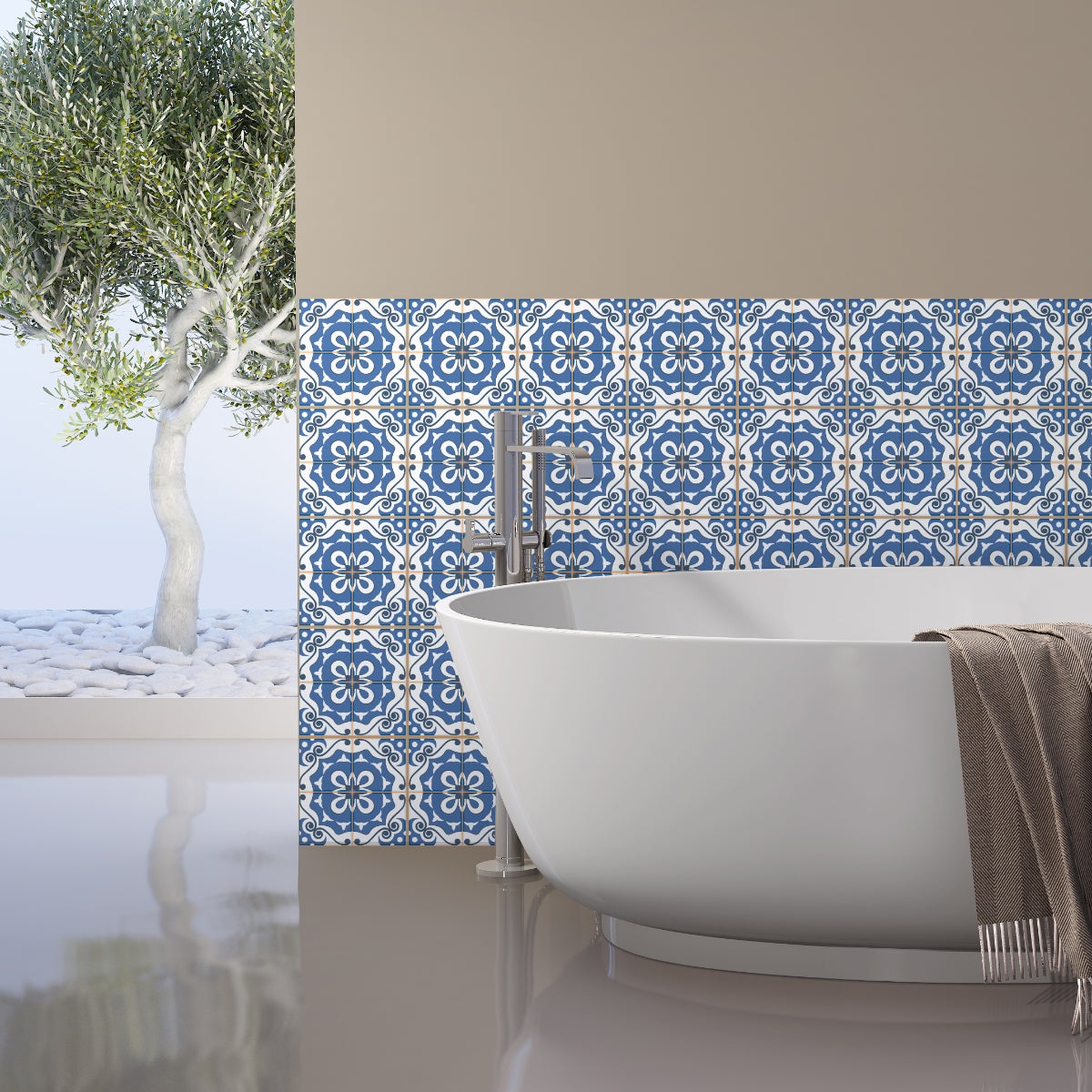 30 vinilo baldosas azulejos imelda - adhesivo de pared - revestimiento sticker mural decorativo - 30stickers15x15cm