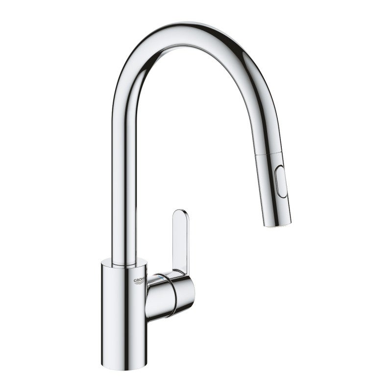Bateria kuchenna GROHE nowoczesny design chromowana powłoka StarLight i technologia SilkMove