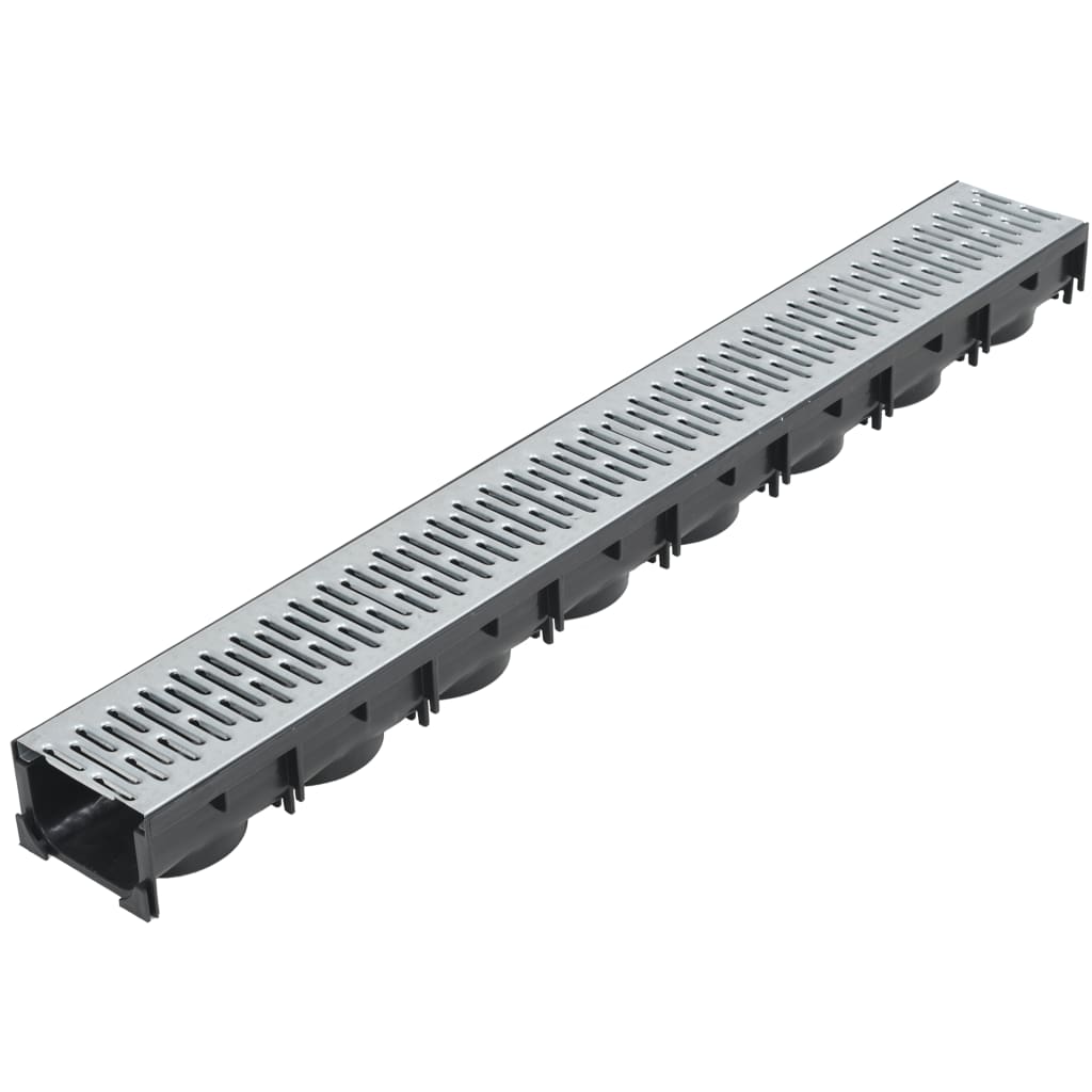 Caniveaux de drainage 6 pcs Acier galvanisé 6 m vidaXL - 2