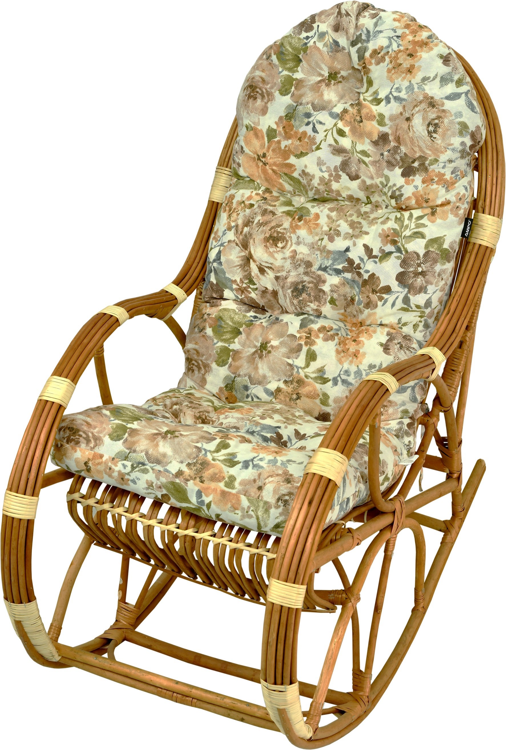 Poduszka na fotel bujany rattanowy AMPO beżowy brązowy 1 szt.