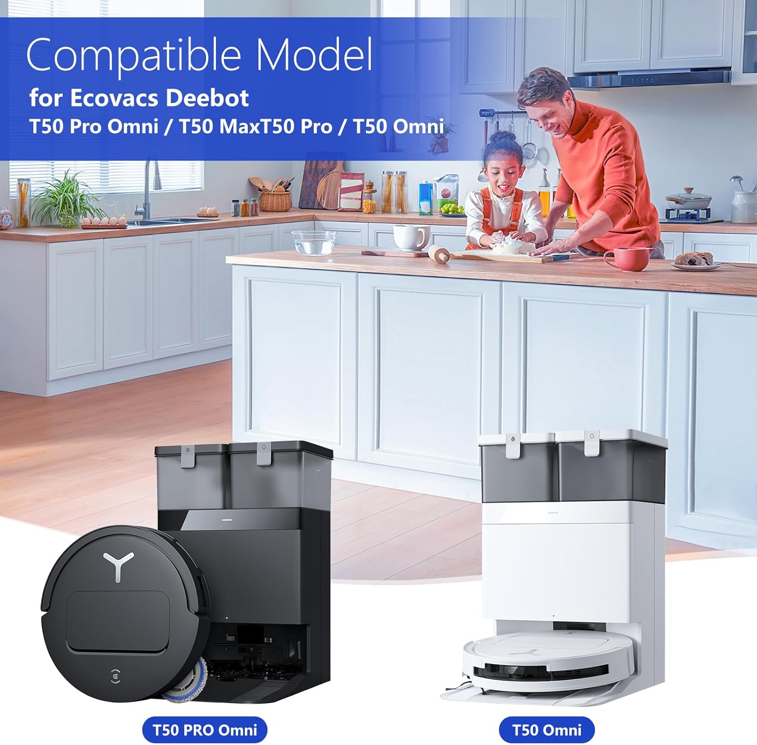 Kit de remplacement d'accessoires pour Ecovacs Deebot T50 Pro Omni - 2