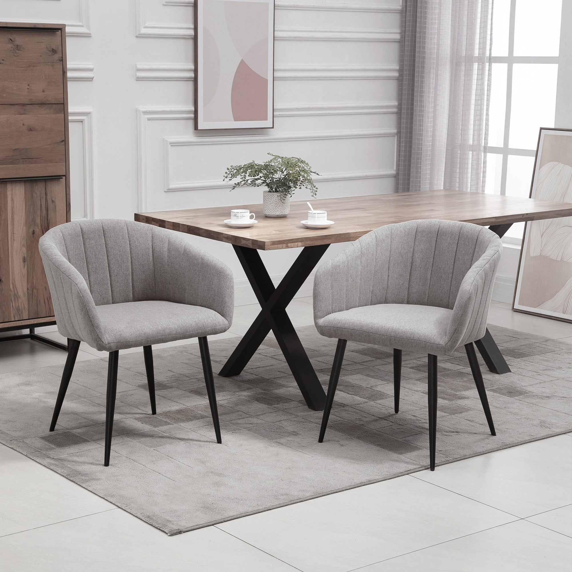 Sedie Moderne Sedie Imbottite Vendita Online HOMCOM Set Di Sedie