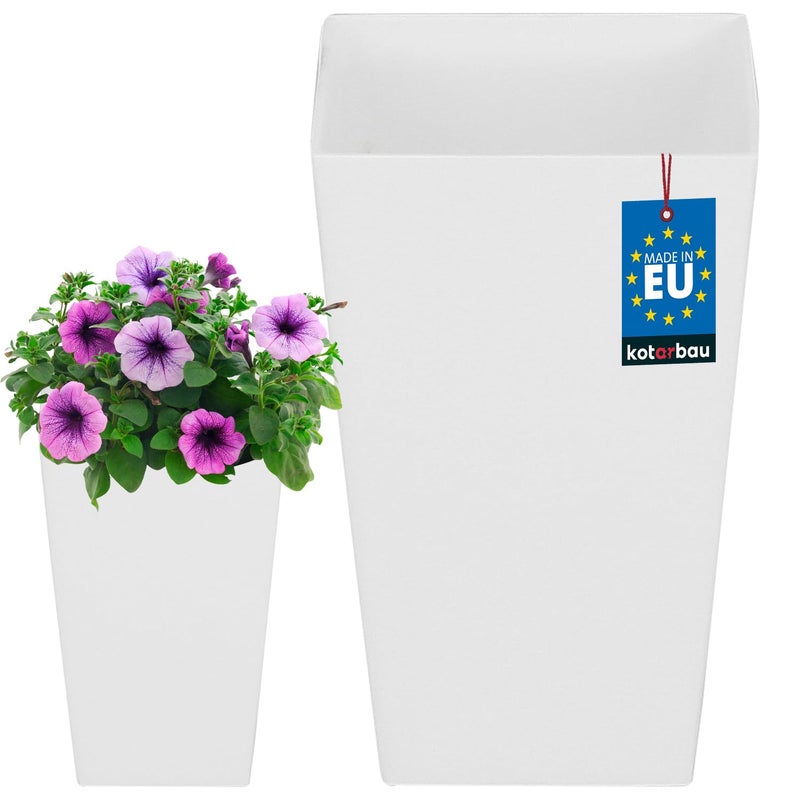 Doniczka 125x125x200 mm urbi square biała bez wkładu - KOTARBAU