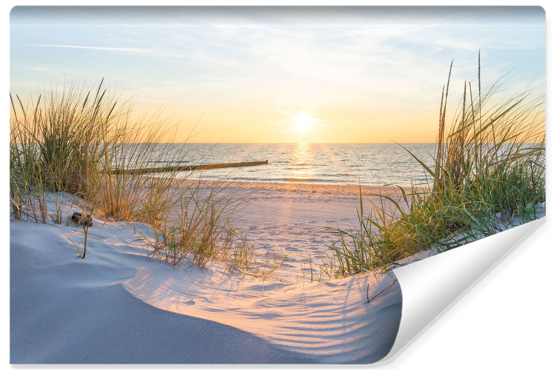 Papel pintado fotografia no tejida playas puesta de sol para salon 450cm x 300cm