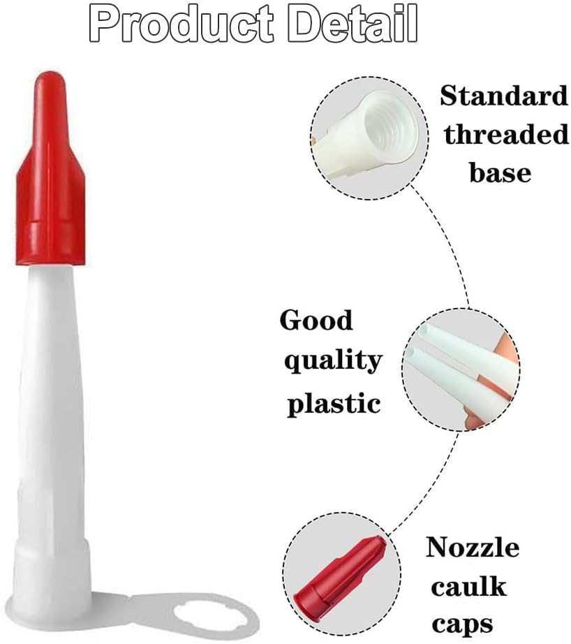 Ensemble De 12 Embouts De Cartouche, Buse De Cartouche De Silicone, Buses De Calfeutrage En Silicone,Buse De Cartouche Pour Mastic À Colle Et Pistole - 3