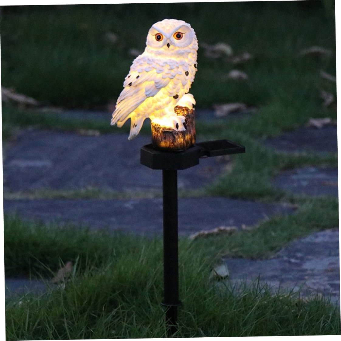 Solarna lampa ogrodowa Sowa - wodoodporna lampa LED do trawnika - lampki świąteczne - 3