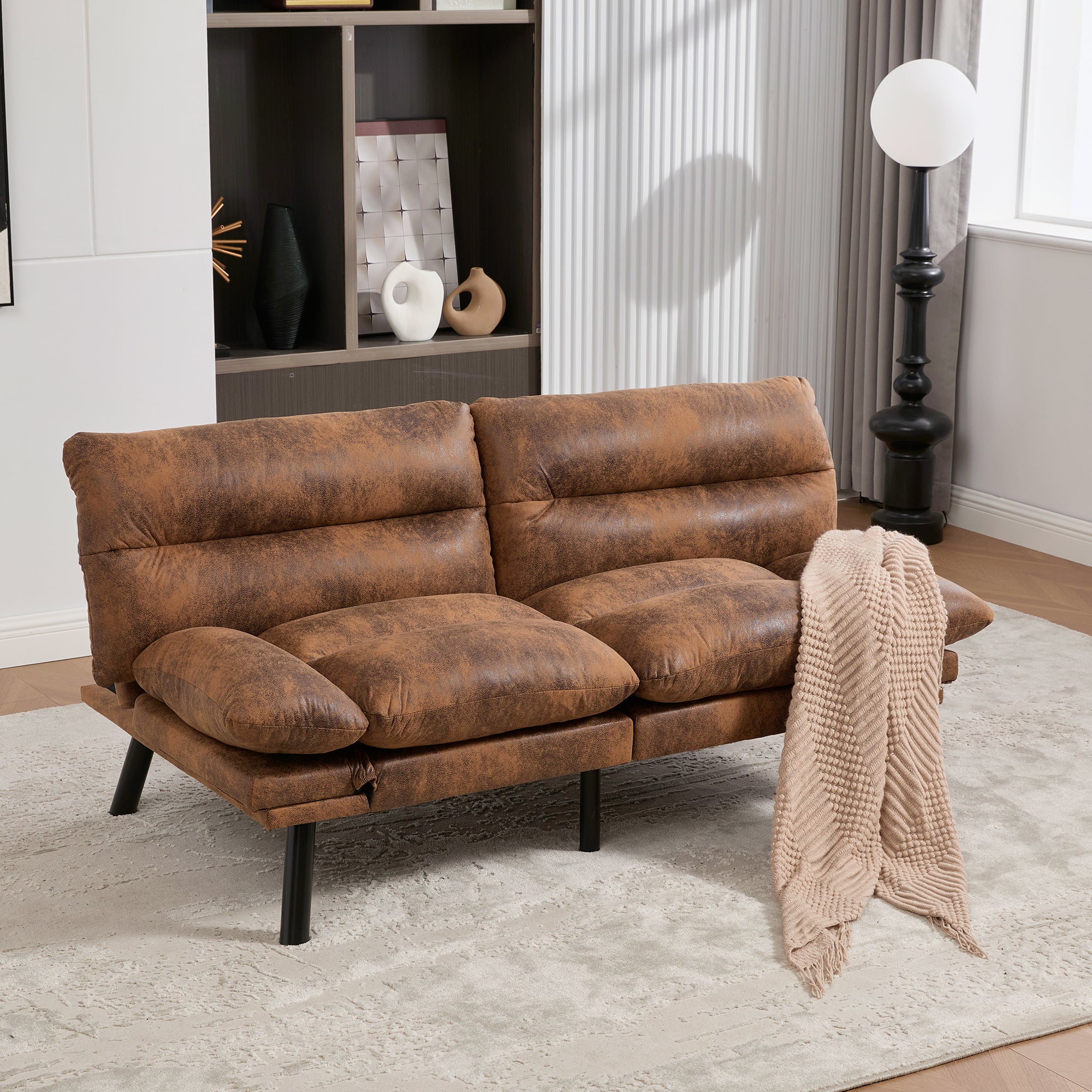 Divano posti con schienale e braccioli regolabili 165 x 90 x