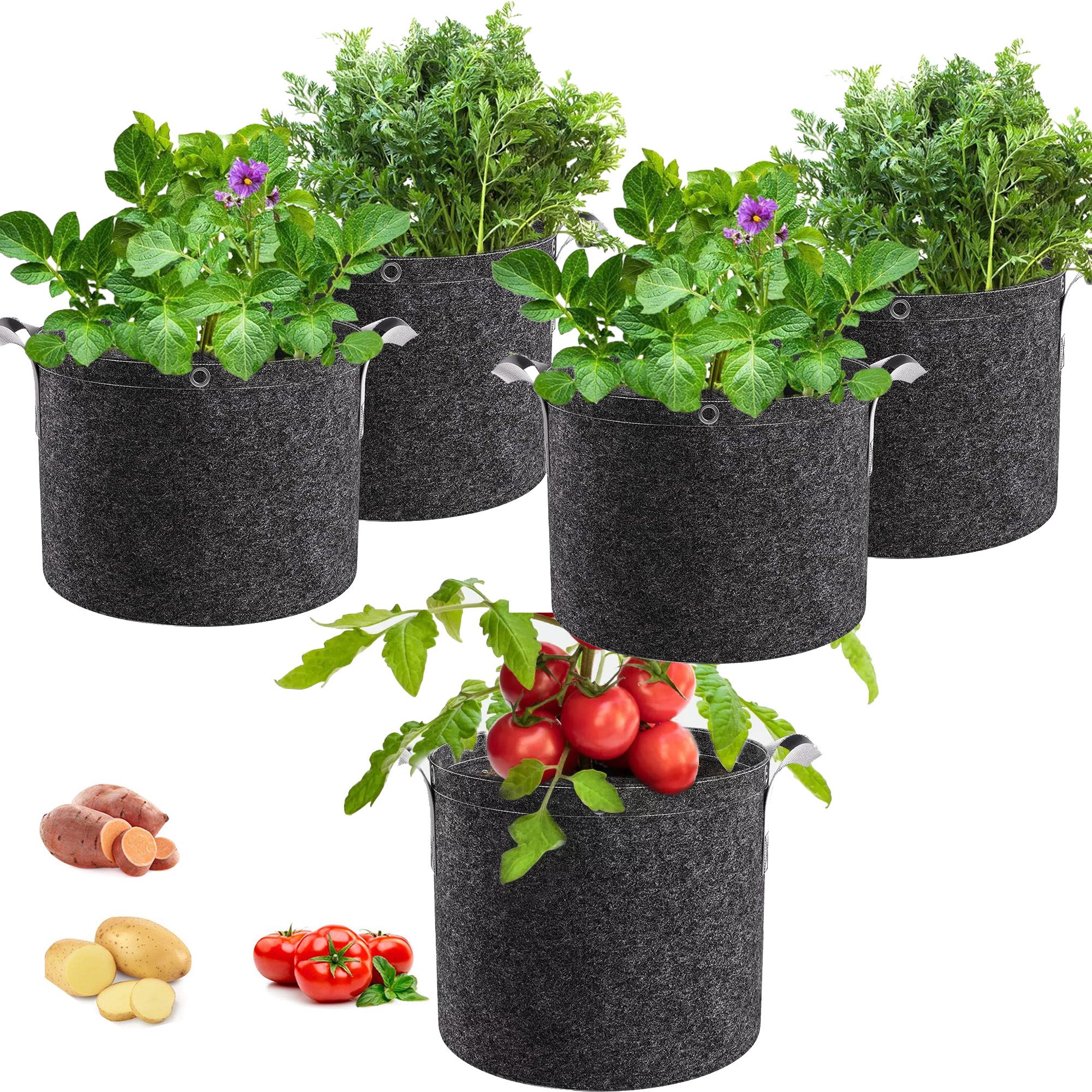 KESSER® Sacco da coltivazione 27 Litri - 5 in tessuto con etichette KESSER® Sacco da coltivazione 27 Litri - 5 in tessuto con etichette
