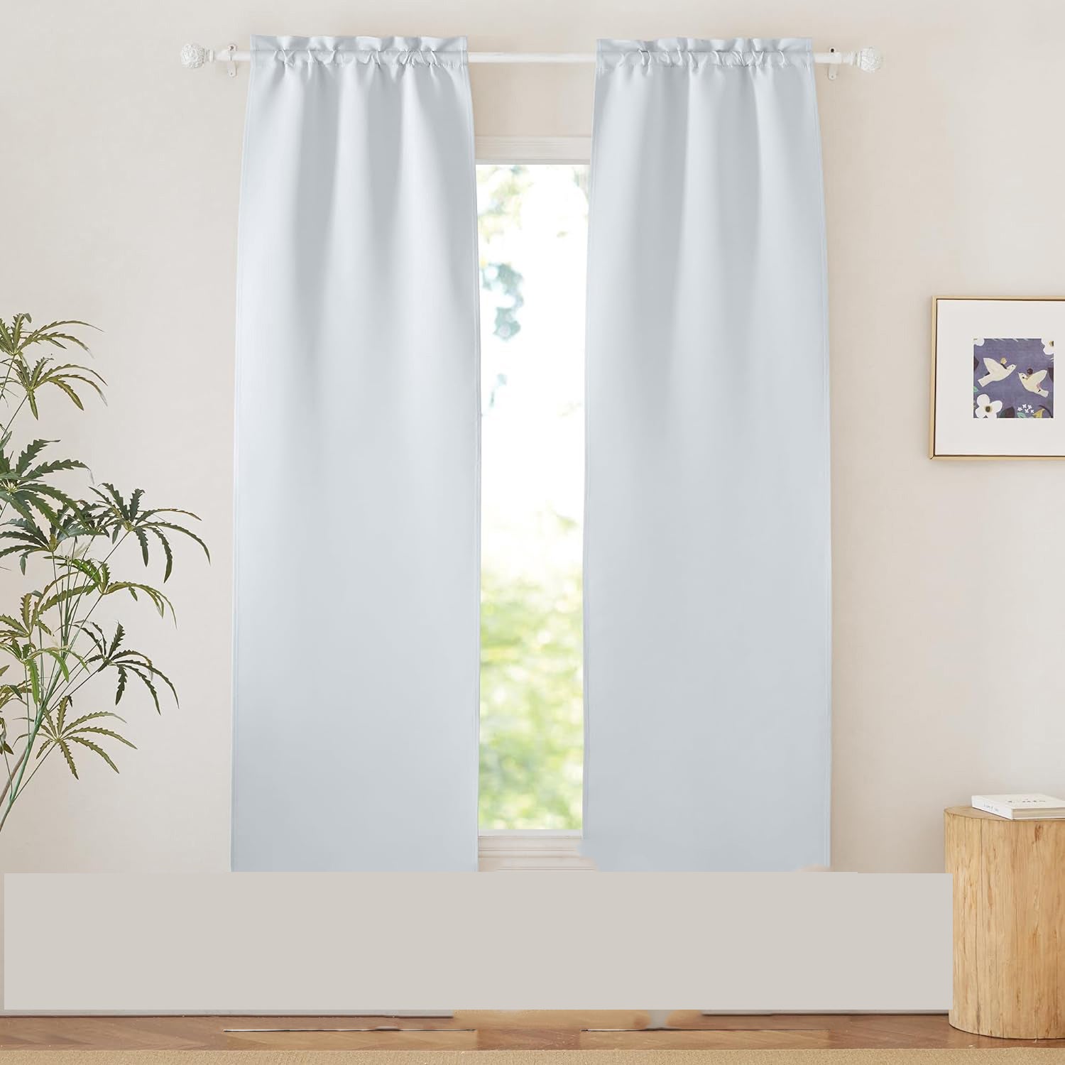 2 Pièces Rideau De Bistrot Panneau De Rideau Occultant Rideau Opaque ...