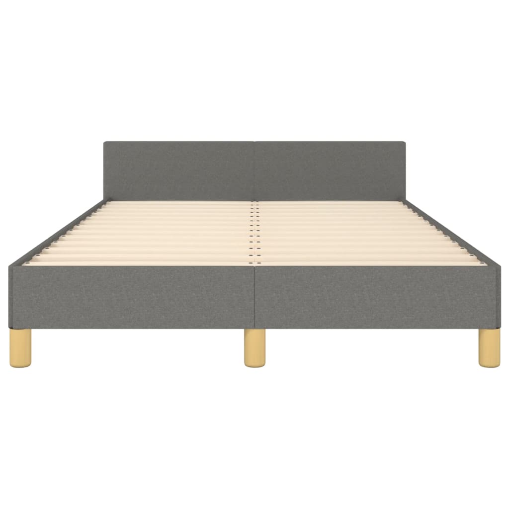 Cadre de lit sans matelas, tissu, gris foncé, pour la chambre, 120 × 200 cm - 6