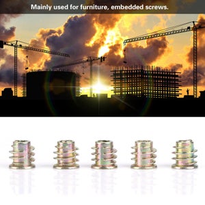 155 Dadi Filettati Per Legno - Inserti In Ottone M4 M5 M6 M8 - Foto 5