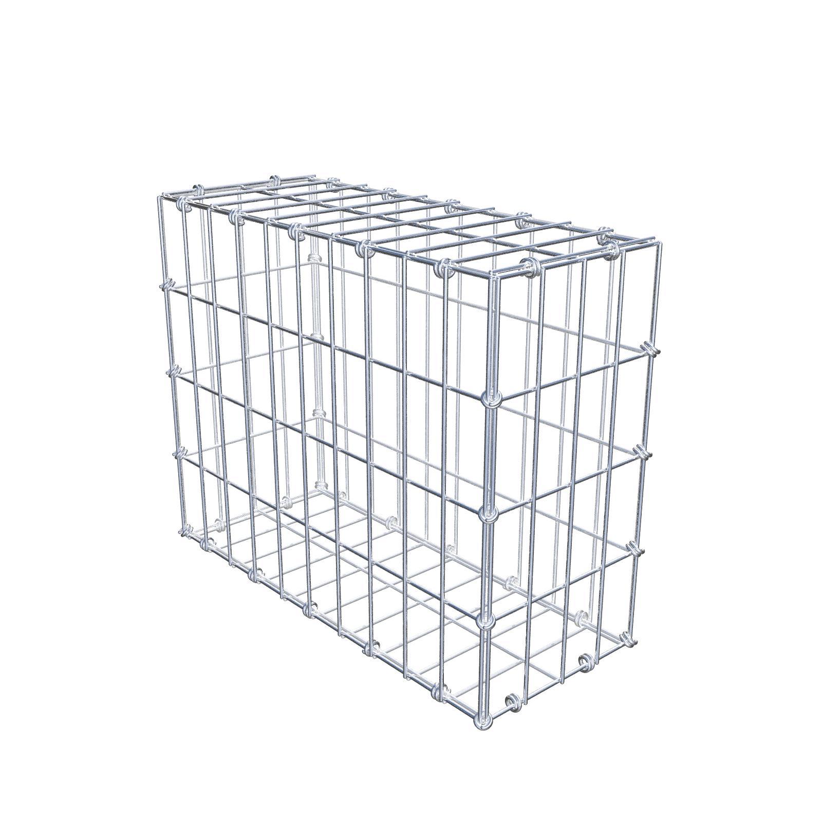 Gabion 50 cm x 40 cm x 20 cm (dł. x wys. x gł.), rozmiar oczek 5 x 10 cm, pierścień spiralny