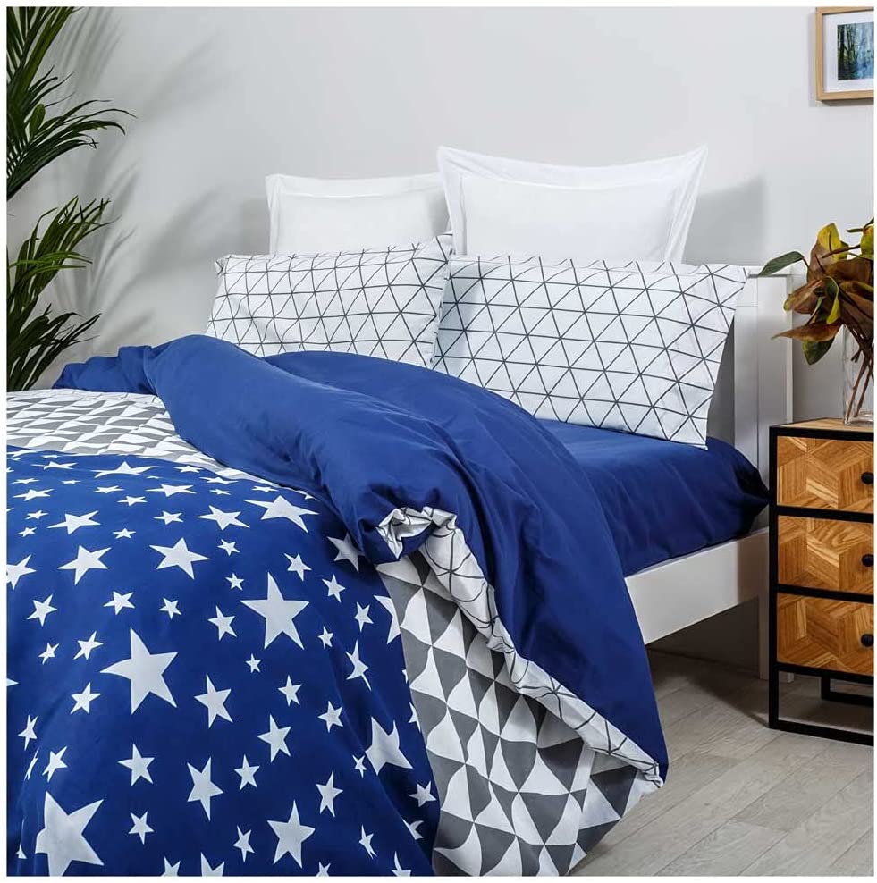 Cotton artean - funda nordica triangle algodón poliéster multicolor cama de 180