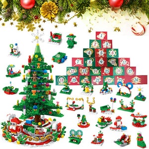 Calendario Dell'Avvento 2025 Con Mattoncini Da Costruzione: Albero Di Natale Con Luce LED, 24 Giorni Di Conto Alla Rovescia, Regalo Unisex