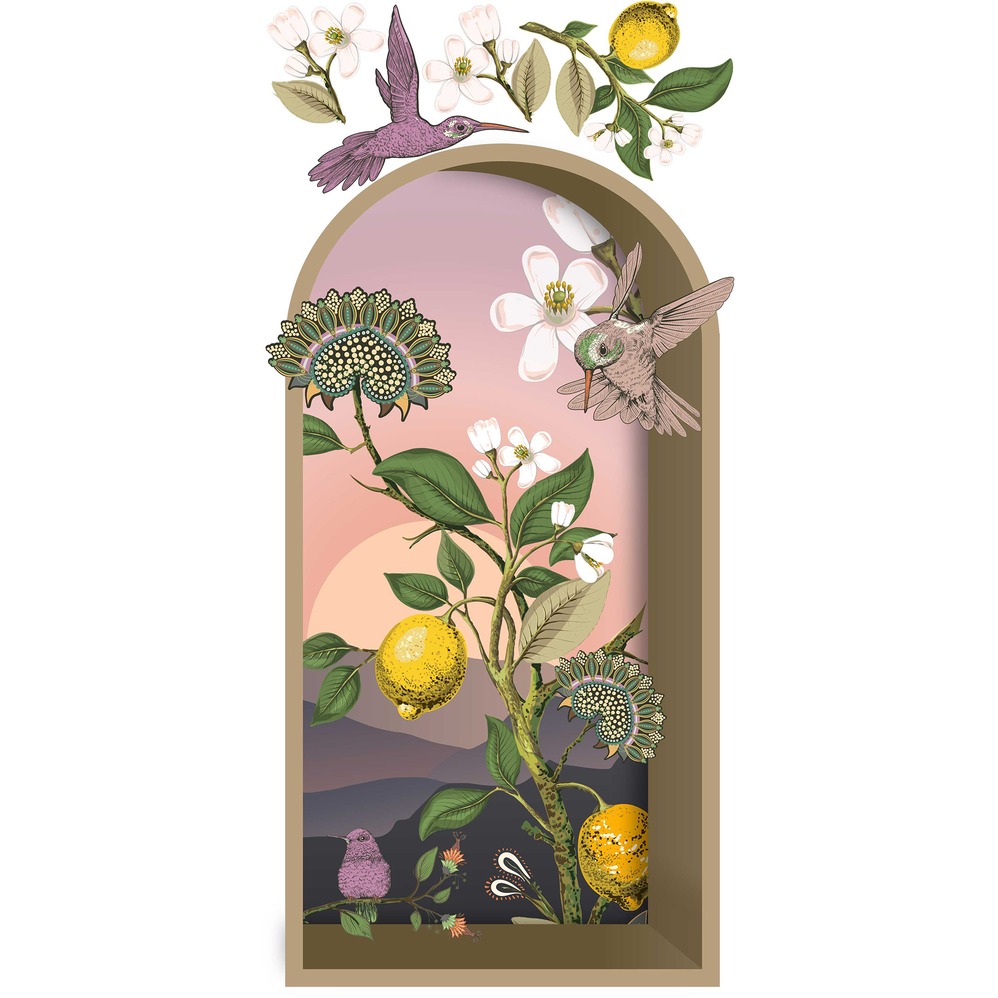 Carta Parati Ginkgo Biloba, Varianti A Colori Caldi/freddi - Foto 3