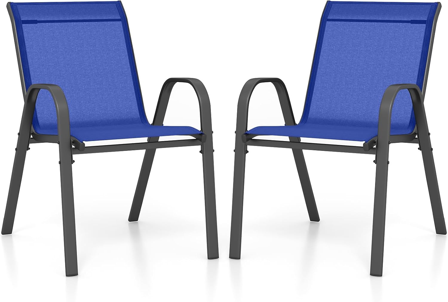 Set di Sedie da Giardino, Poltrone in Tessuto Textilene per