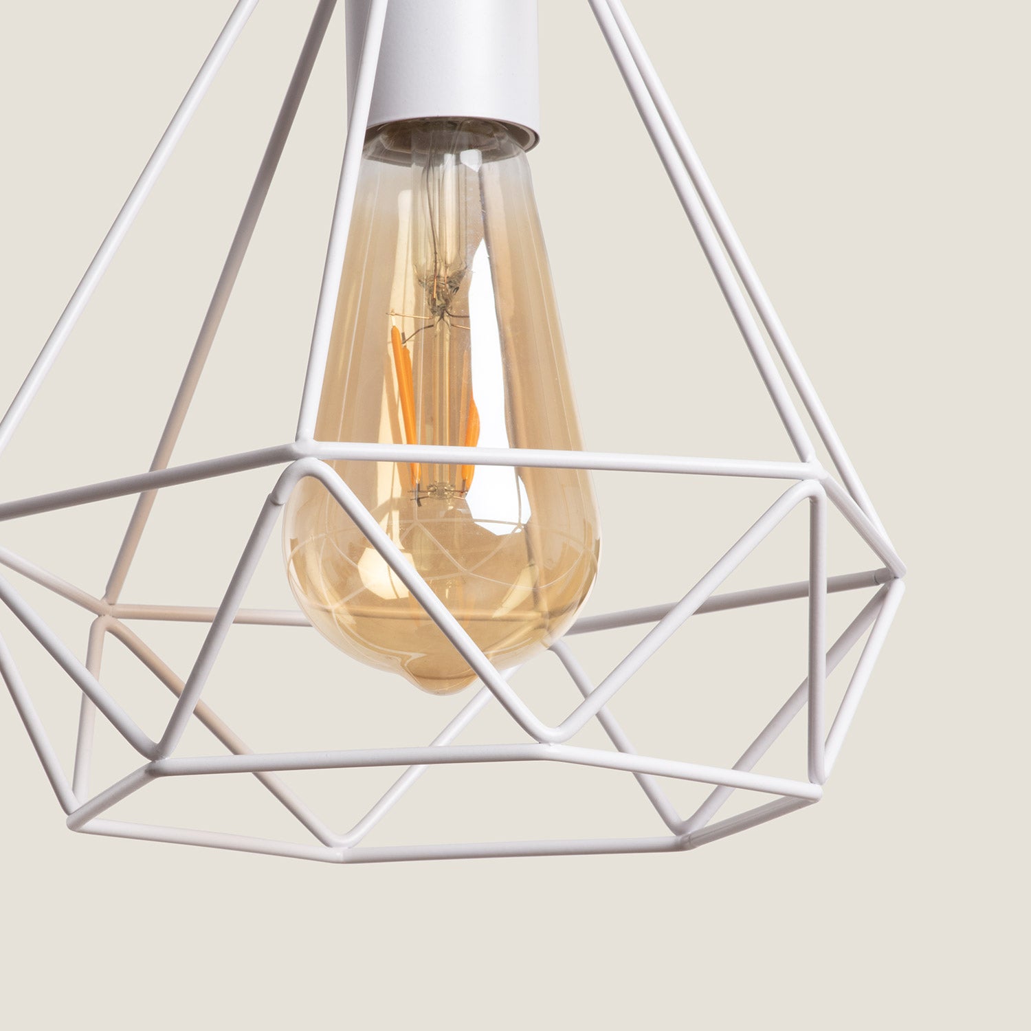 Lustre Suspension Métal Sardo, Blanc, Métal, E27, IP20, 1250 mm x 200 mm x 200 mm - 6