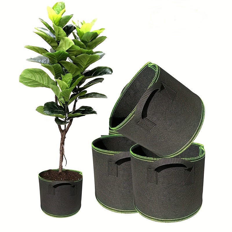 Zestaw 3 worków do uprawy o pojemności 7 galonów z uchwytami, grube włókninowe doniczki z uchwytami do uprawy kwiatów i warzyw
