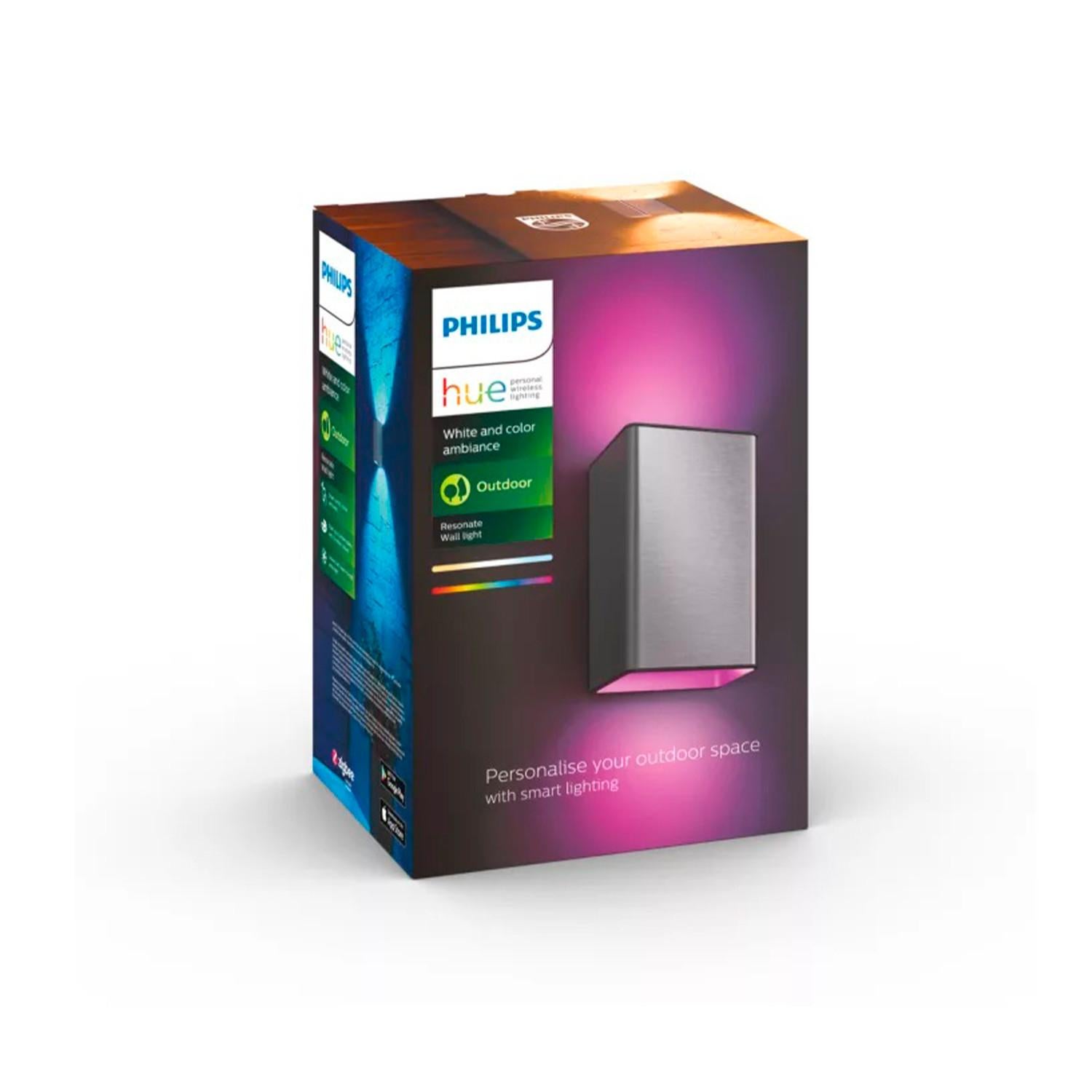 Philips Hue White and Color ambiance Resonate Lampada Smart a parete Up/Down in Acciaio - 6