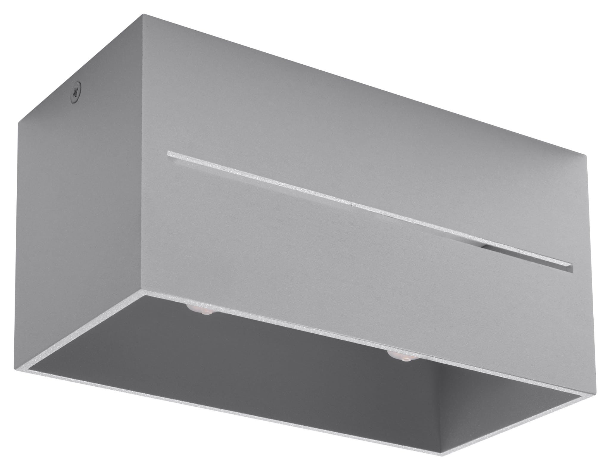 Reflektor sufitowy spot natynkowy Lobo prostokątny szary 2xG9x40W wym: 20 x 10 cm metal Sollux Lighting