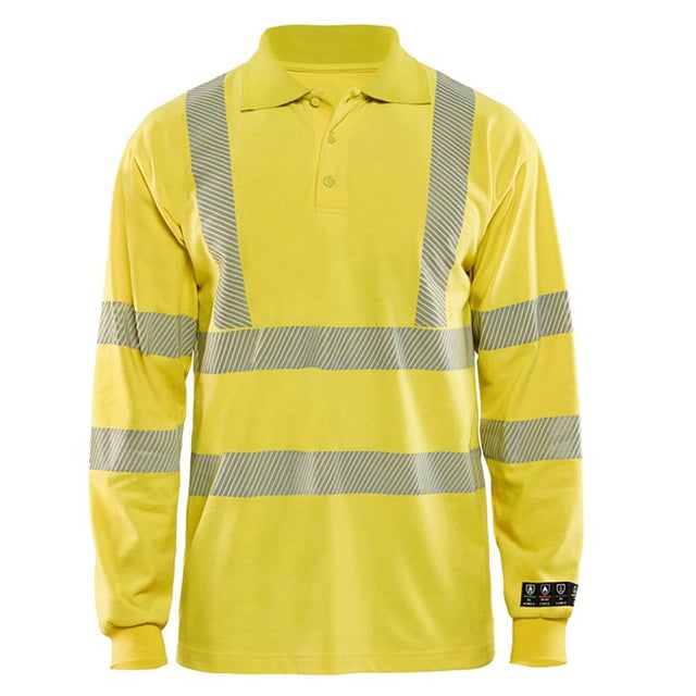 Polo de travail manches longues Blaklader multinormes Jaune L