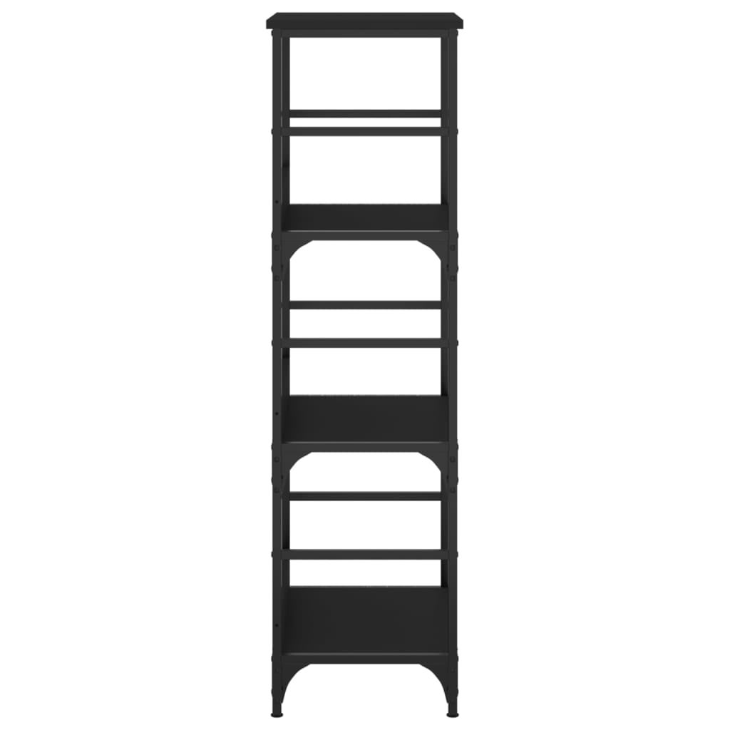 Bibliothèque noir 50x33x117,5 cm bois d'ingénierie vidaXL - 5