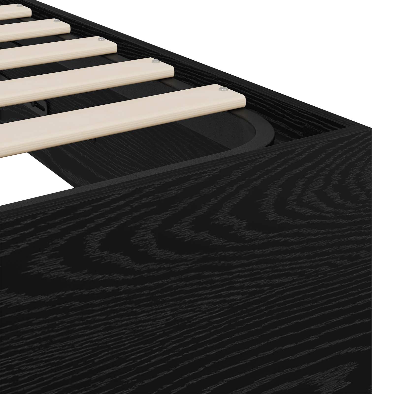 Cadre de lit ottoman avec rangement chêne noir 203 x 180 x 25 cm - 8