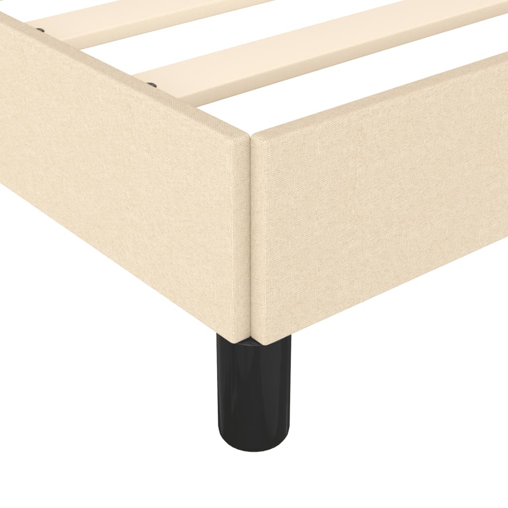Cadre de lit sans matelas crème 180 x 200 cm en tissu - 7
